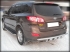 Hyundai Santa Fe 2010-2012г.в.-Защита заднего бампера d-60 радиусная с накладками